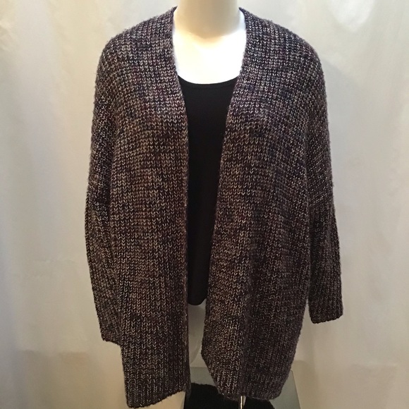 EUC/NWOT Metallic Cocoon Open Front Cardigan Overpiece - Picture 6 of 16